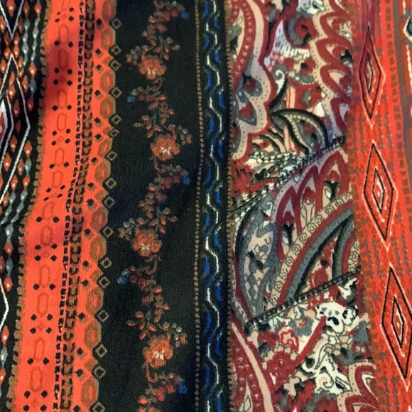 ❌DONATED❌Cherish Black Orange Multi-color High Waisted Buttery Soft Leggings - Picture 9 of 13